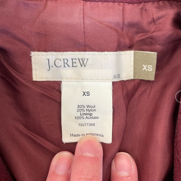 JCrew burgundy wool coat - Picture 2 of 5